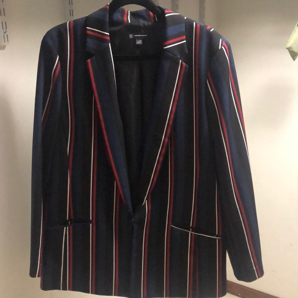 Striped boyfriend blazer
